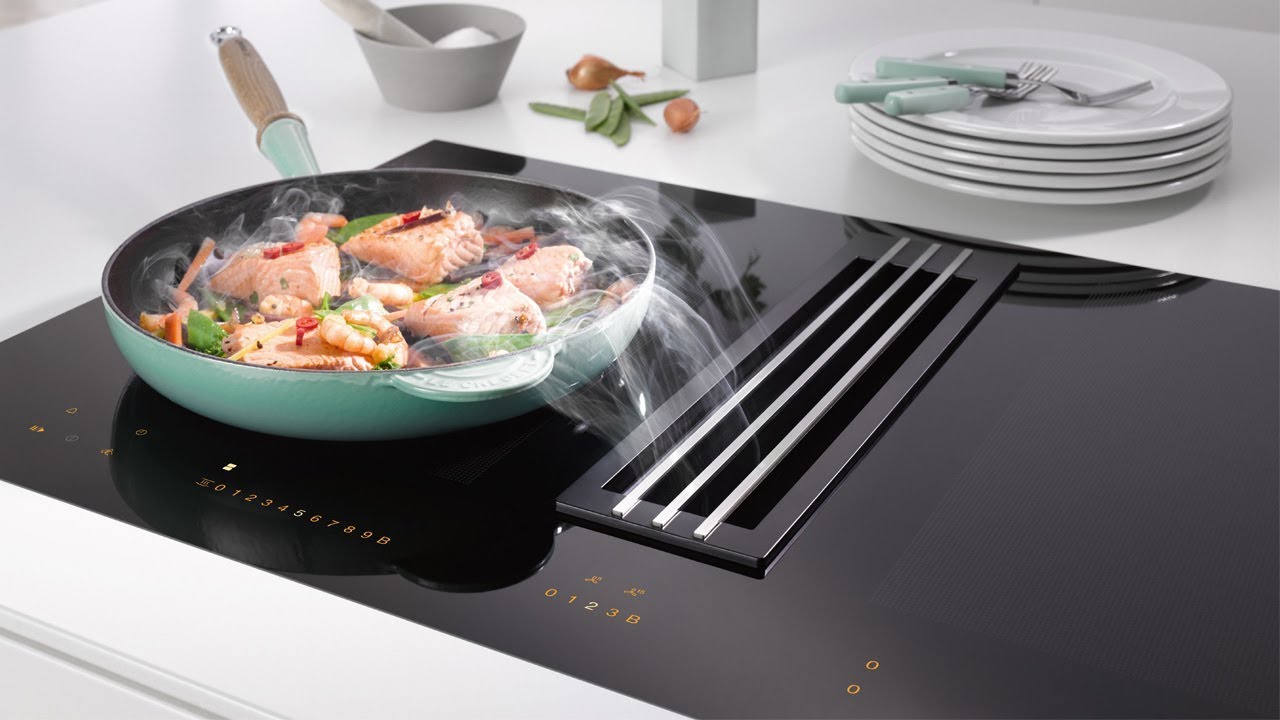 Bếp tích hợp hút mùi Miele